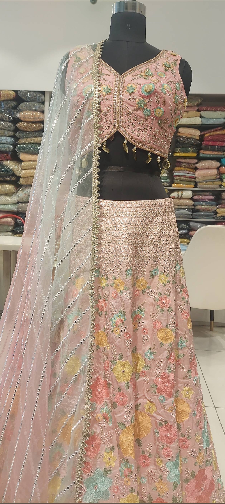Handcrafted Floral Lehenga